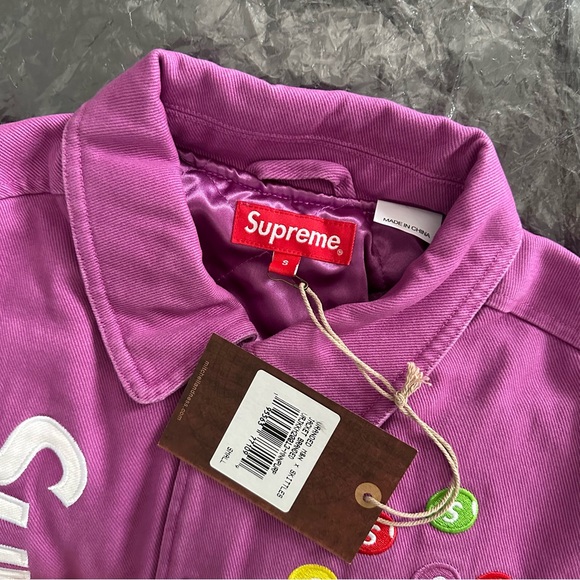 Supreme skittles jacket purple